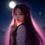 夜间刷剧族用户头像，女性侧脸，夜晚灯光柔和